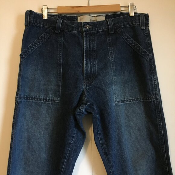 GAP 1969 100% Cotton Blue Army Jeans 36 X 32 Unisex - Picture 5 of 16